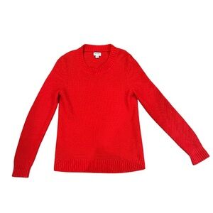 J. Crew Vibrant Red Crew Neck Sweater XS‎